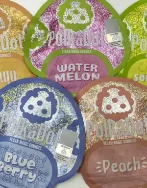 Polkadot mushroom gummies are a favorite among sweets lovers of all ages. Microdosers love these colorful and tasty gummies loaded with 4 grams of mushrooms. Their distinct look distinguishes them from other mushroom gummies. A proprietary blend of 4 grams of magic mushrooms and other substances is used in our polkadot cherry kiwi limeade gummies.